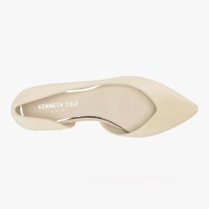 Kenneth Cole Women's Pointed D'Orsay Flat in Cream